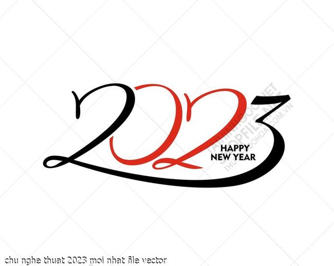chu nghe thuat 2023 moi nhat file vector